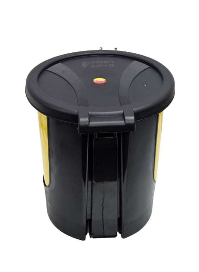 أريستو سلة مهملات بلاستيكية عصرية فريدة من نوعها من أريستو، سعة 5.7 لتر، لون أصفر، تعمل بدواسة - Image 5